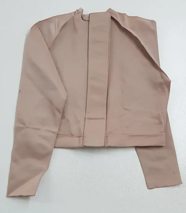Colete feminino curto, malha compressiva, c/mangas, para tratar após queimadura, queloide, Modelo Q 643 - - Imagem 2